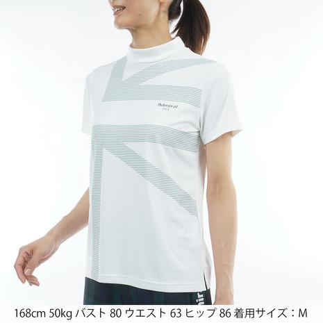 アドミラル ゴルフ（Admiral GOLF）（レディース）ゴルフウェア 吸水速乾 接触冷感 カラタッチプラス 半袖モックネックシャツ ADLA632_1