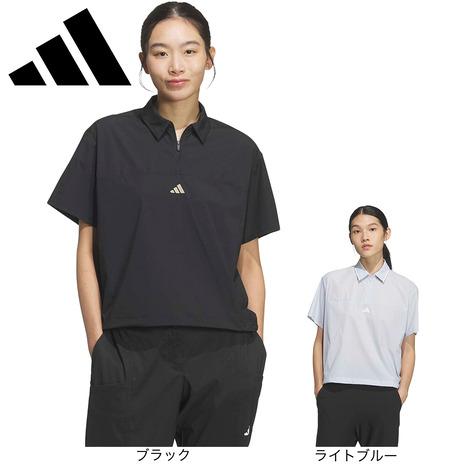 adidas（アディダス） （レディース）ゴルフウェア 撥水 ウーブン 半袖