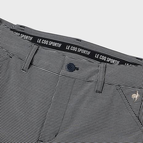 ルコックスポルティフ（lecoqsportif）（レディース）ゴルフウェア チェック9分丈パンツ LG6SLP55L NV00の画像