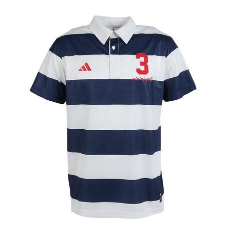 adidas（アディダス） （メンズ）ゴルフウェア ワイドボーダー 半袖