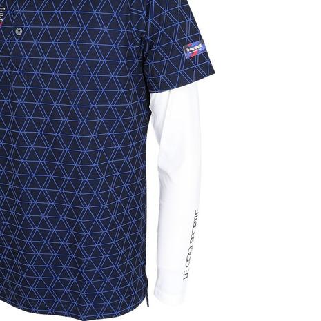 ルコックスポルティフ（lecoqsportif）（メンズ）ゴルフウェア 吸汗速乾 インナー付 半袖ポロシャツ LG5FTZ00M_10