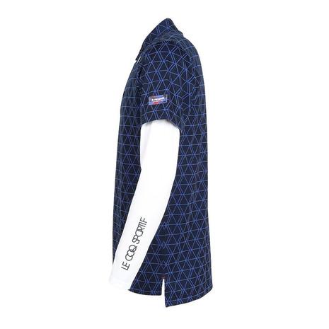 ルコックスポルティフ（lecoqsportif）（メンズ）ゴルフウェア 吸汗速乾 インナー付 半袖ポロシャツ LG5FTZ00M_2