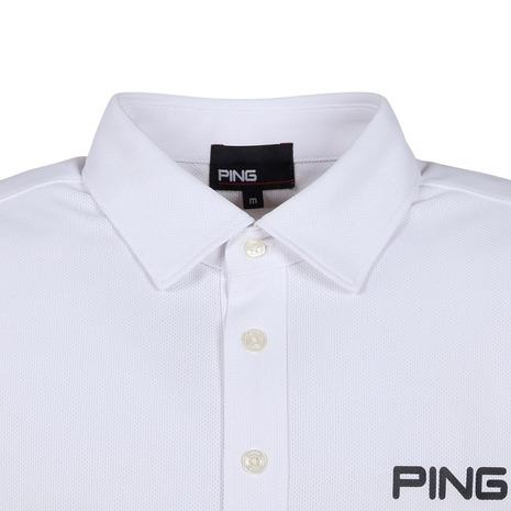   GOLF 半袖ポロLL ホワイト 新品タグ付き PING（ピン） （メンズ）ゴルフウェア 吸汗速乾 オクタピンメッシュ