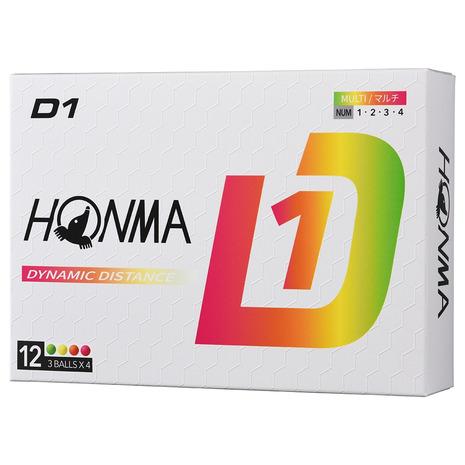 本間ゴルフ（HONMA）（メンズ、レディース）【10ダースセット】ゴルフボール D1 2024 BT2401 Multi 10ダース(120個入り)_1
