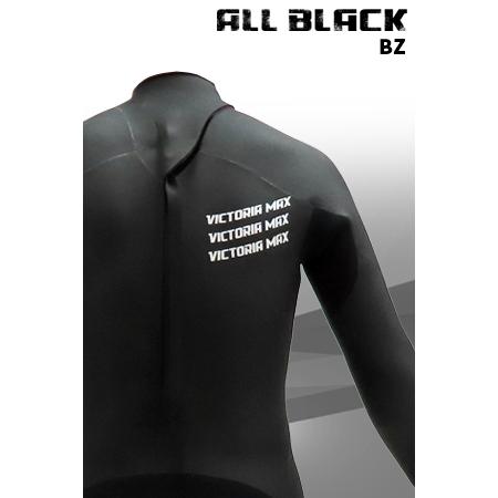 セミドライ オールブラック ウェットスーツ バックジップ メンズ