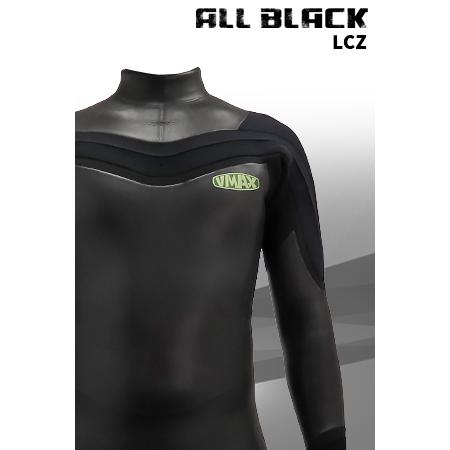 セミドライ オールブラック ウェットスーツ ロングチェストジップ