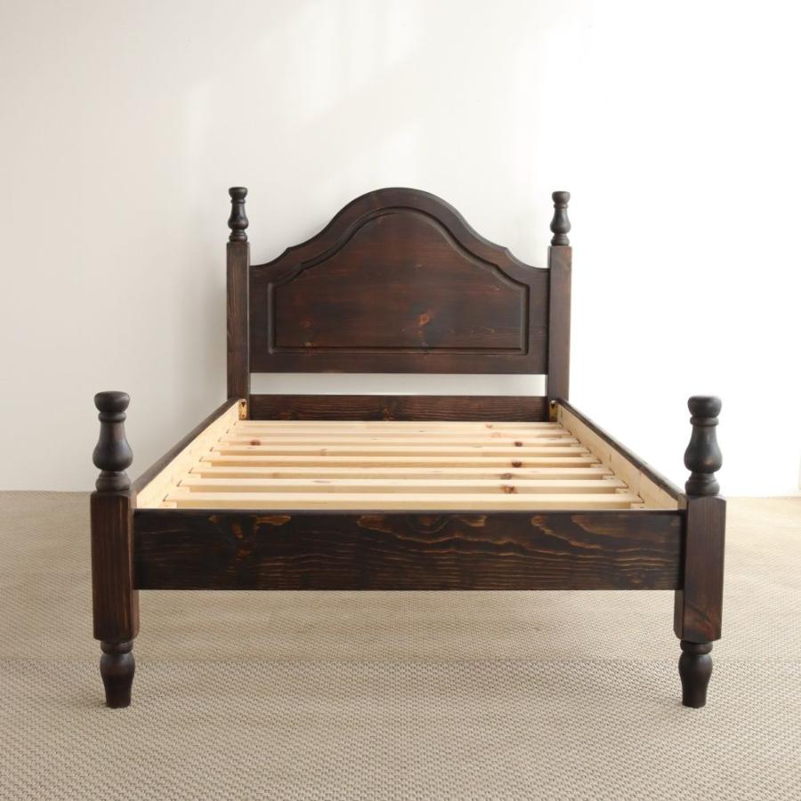 英国スタイル ベッド シングル日本製 カナダ産ホワイトパイン材