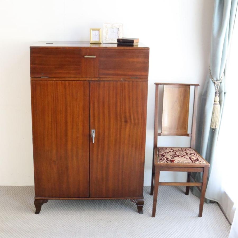 ジェンツワードローブ 英国 ヴィンテージ マホガニー材 1950年代