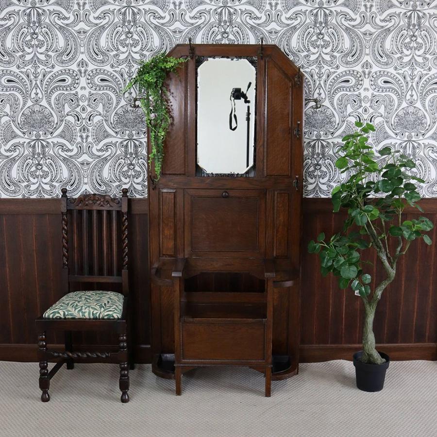 ホールスタンド 英国 アンティーク オーク材 1927年代 イギリス VC109