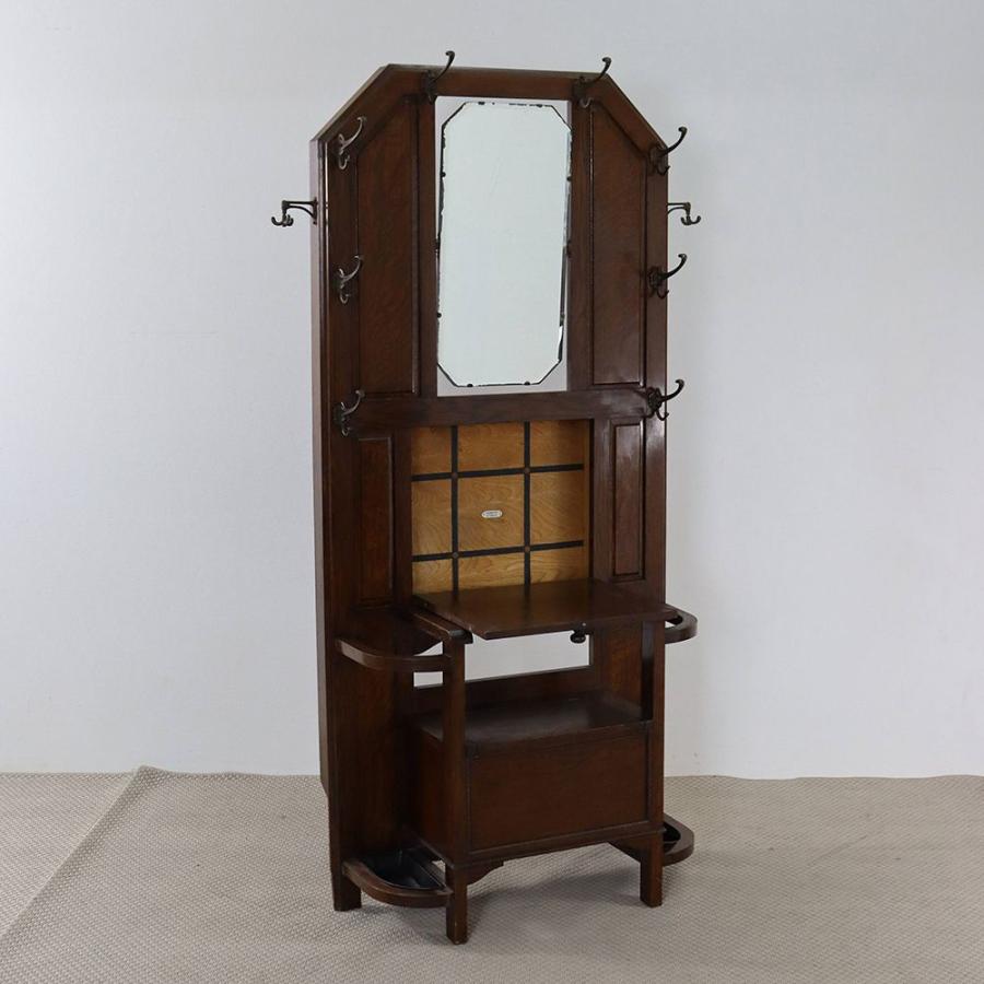 ホールスタンド 英国 アンティーク オーク材 1927年代 イギリス VC109