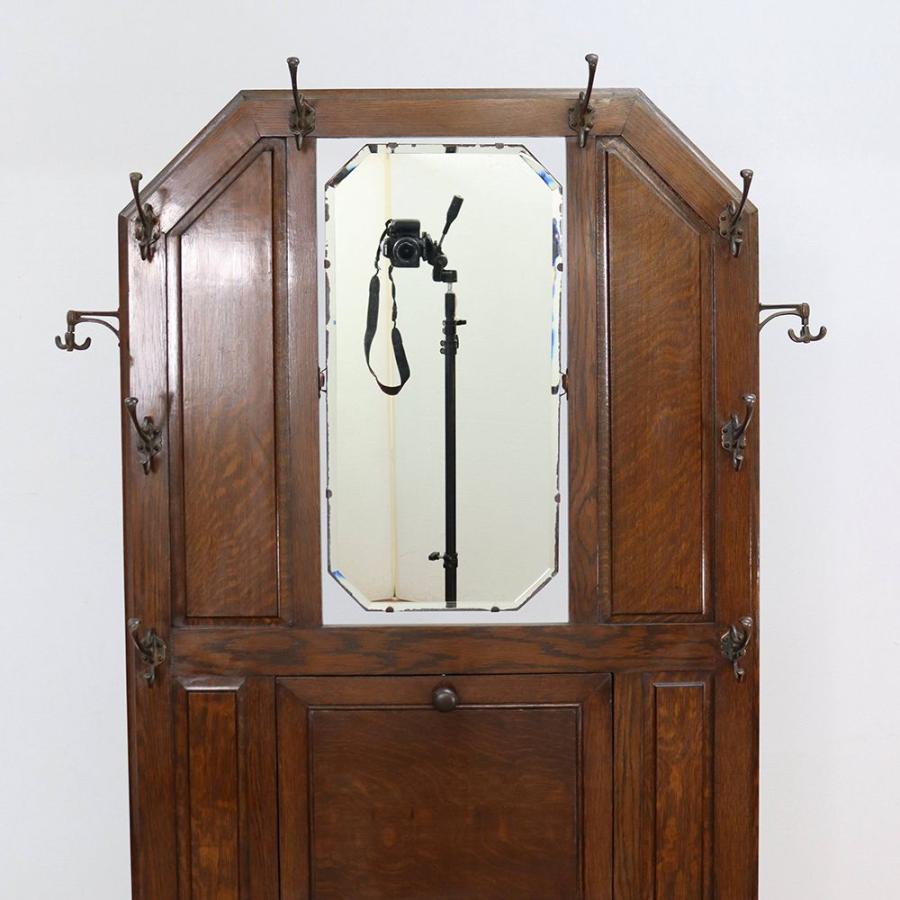 ホールスタンド 英国 アンティーク オーク材 1927年代 イギリス VC109