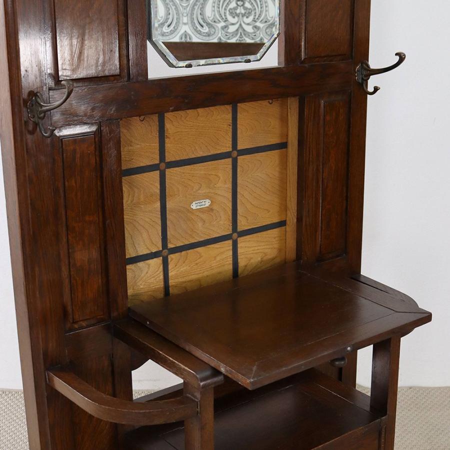 ホールスタンド 英国 アンティーク オーク材 1927年代 イギリス VC109