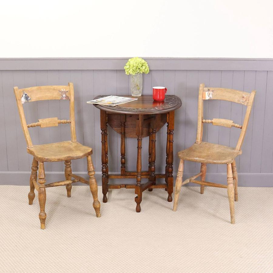 イギリス アンティーク Scroll Back Chair チェア