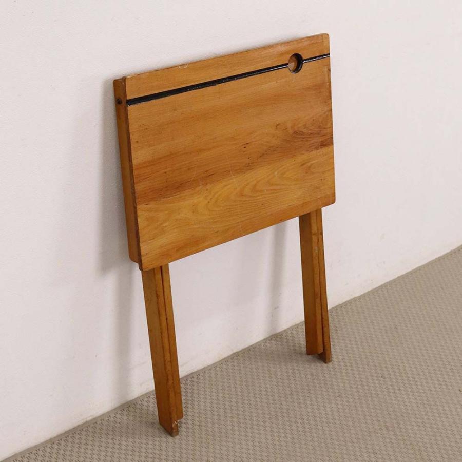 折りたたみ式スクールデスク 英国 ヴィンテージ ビーチ材 1960年代