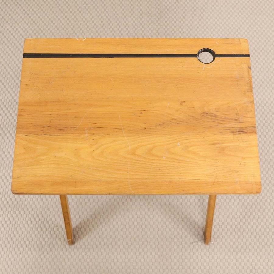 折りたたみ式スクールデスク 英国 ヴィンテージ ビーチ材 1960年代