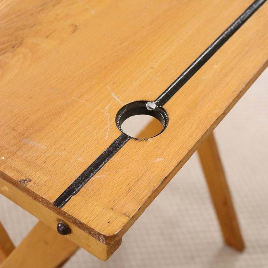折りたたみ式スクールデスク 英国 ヴィンテージ ビーチ材 1960年代