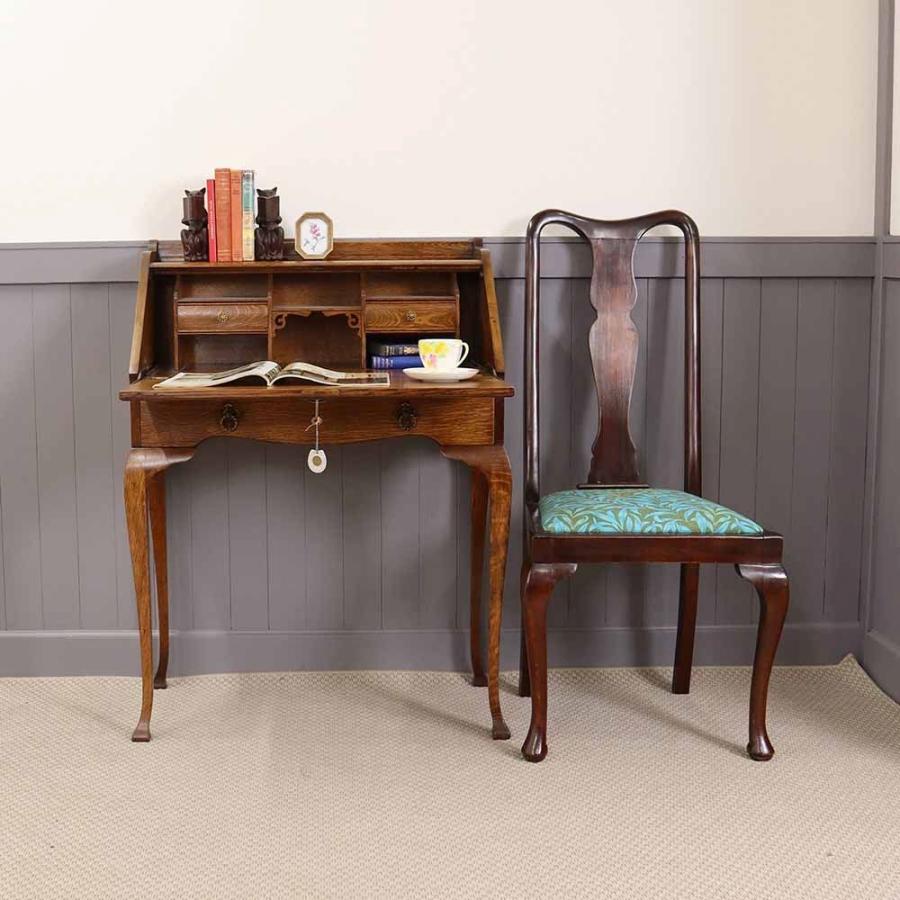 ライティングビューロー 英国 アンティーク オーク材 1898年代