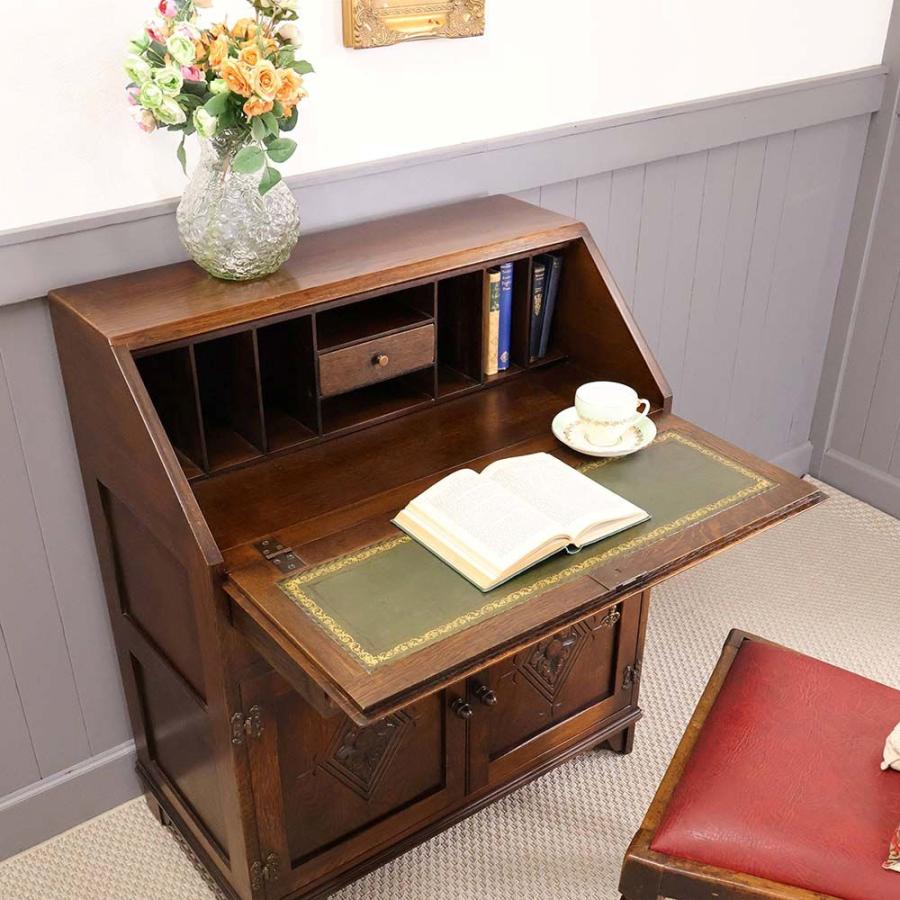 ライティングビューロー Jaycee 英国 ヴィンテージ オーク材 1980年代