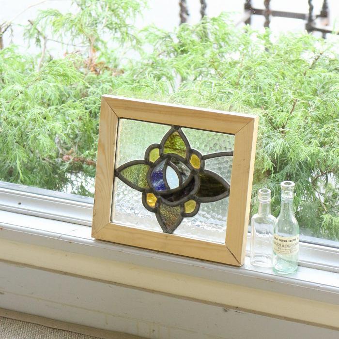 アンティーク ステンドグラス レトロ エレガント クラシック ヨーロッパ 直輸入 USED 英国 アンティーク建具 ガラス 1930年代 イギリス VC96-104005