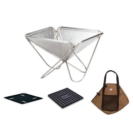  peak 焚き火台セット コンパクト収納 snow peak（スノーピーク） 簡単設営 コンパクト収納 4点セット 焚火台