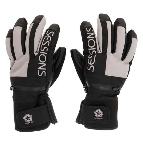 低価格 セッションズ Sessions スキー スノーボード スノボ グローブ 手袋 5 Finger Black Grey メンズ Wantannas Go Id