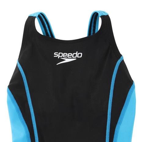 スピード（SPEEDO）（キッズ）水着 女子 水泳 フレックスゼロ2ジュニアオープンバックニースキン FINA承認 SCG12206F KQ｜victoriasurfandsnow｜03