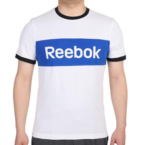 リーボック（REEBOK）（メンズ）Tシャツ メンズ 半袖 トレーニング エッセンシャルズ リニア ロゴ GLT76-FJ4687 ホワイト｜victoriasurfandsnow｜02