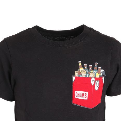 チャムス（CHUMS）（キッズ）ジュニア 半袖Tシャツ HWYCスチールクーラーポケットTシャツ CH21-1260-K001 ブラック｜victoriasurfandsnow｜05