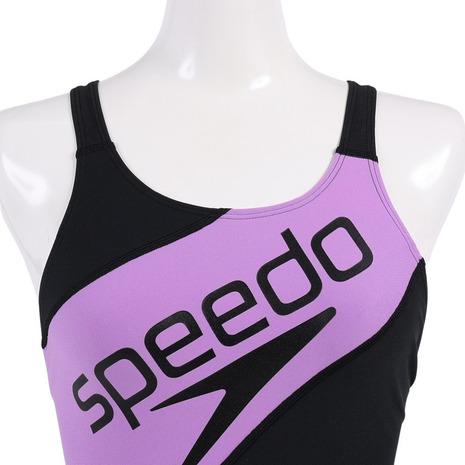 スピード（SPEEDO）（レディース）競泳水着 レディース 水泳 パネルフリージリーターンズニースキン STW12303 KL｜victoriasurfandsnow｜07