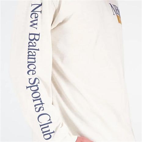 ニューバランス（new balance）（メンズ）Tシャツ 長袖 ロンT メンズ オーバーサイズ 袖リブ 白 ホワイト Sports Club MT31557OTH｜victoriasurfandsnow｜04