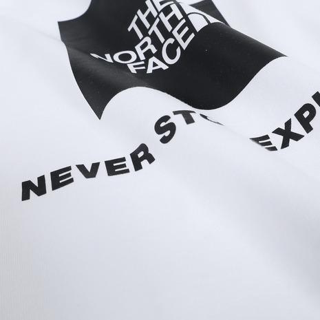 ノースフェイス（THE NORTH FACE）（キッズ）半袖 Tシャツ ショートスリーブバックスクエアロゴティー NTJ32333 W ホワイト トップス バックロゴ 綿100｜victoriasurfandsnow｜08