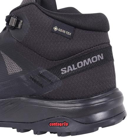 サロモン（SALOMON）（レディース）トレッキングシューズ 登山靴 山登り アウトライズ ミッド OUTRISE MID GORE-TEX W L47160500 ゴアテックス 防水