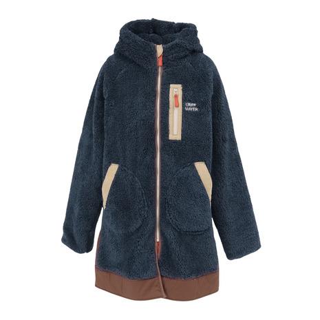 クリフメイヤー(KRIFF MAYER)シャギーボアロングフードジャケット W2514409:79:NAVY(Lady’s) KRIFF MAYER（クリフメイヤー） （レディース）シャギーボアロング