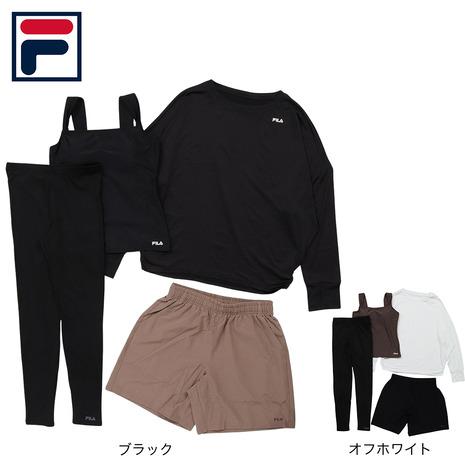 新品☆8L♪フィラFILA♪水陸両用4点セット♪フィットネスにも♪〇A595 FILA（フィラ） （レディース）水着 水陸両用 レギンス付き 4点セット