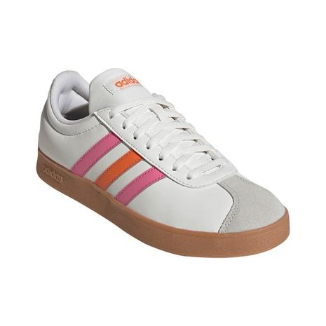 プラットフォームスニーカー ホワイトピンク adidas（アディダス） （レディース）スニーカー スポーツシューズ VL
