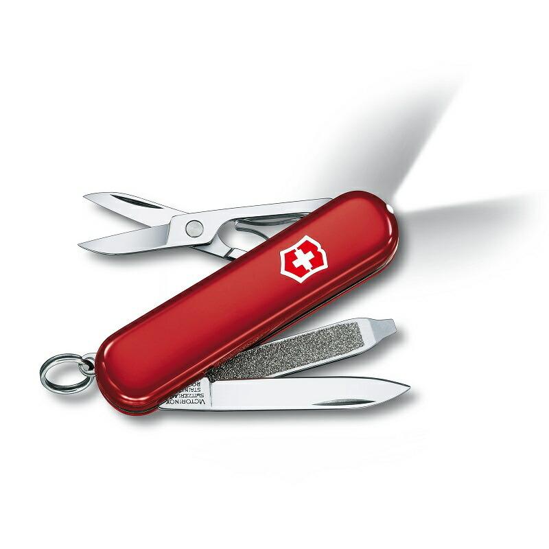 ビクトリノックス VICTORINOX 公式 スイスライト 高輝度LED付 レッド 日本正規品 保証書付 アウトドア ナイフ 懐中電灯 led LEDライト 防犯 防災 停電 0.6228｜victorinox