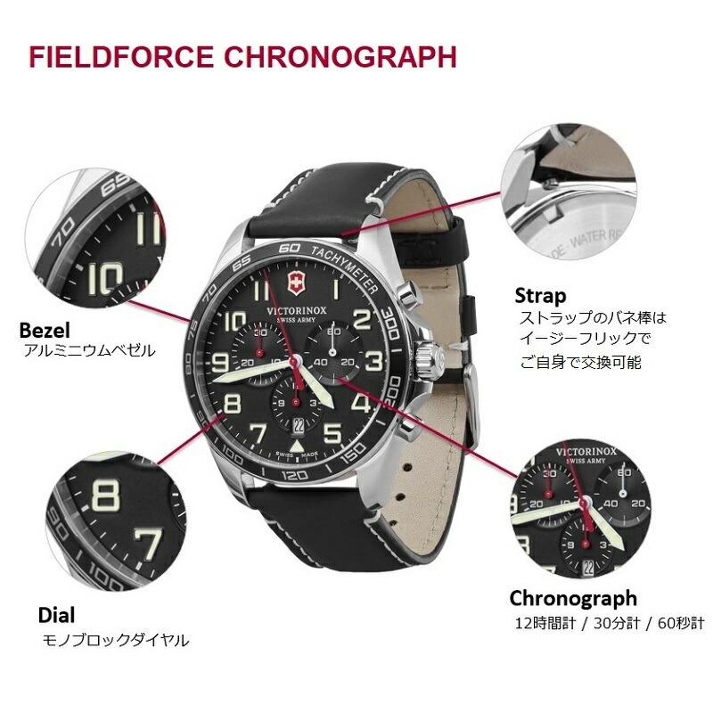 マルチツールプレゼント ビクトリノックス 公式 腕時計 VICTORINOX FIELDFORCE CHRONOGRAPH フィールドフォース クロノグラフ ブルーの画像