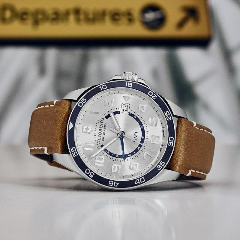マルチツールプレゼント ビクトリノックス 腕時計 メンズ VICTORINOX 公式 フィールドフォース クラシックGMT シルバーホワイト 5年保証 時計 メンズウォッチの画像