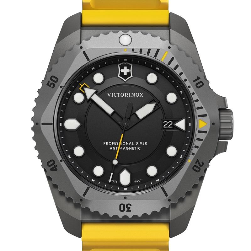 オリジナルCAPプレゼント ビクトリノックス 腕時計 メンズ 防水 VICTORINOX 公式 DIVE PRO ダイブプロ クォーツ チタン ラバー イエロー 正規品 5年保証 時計の画像