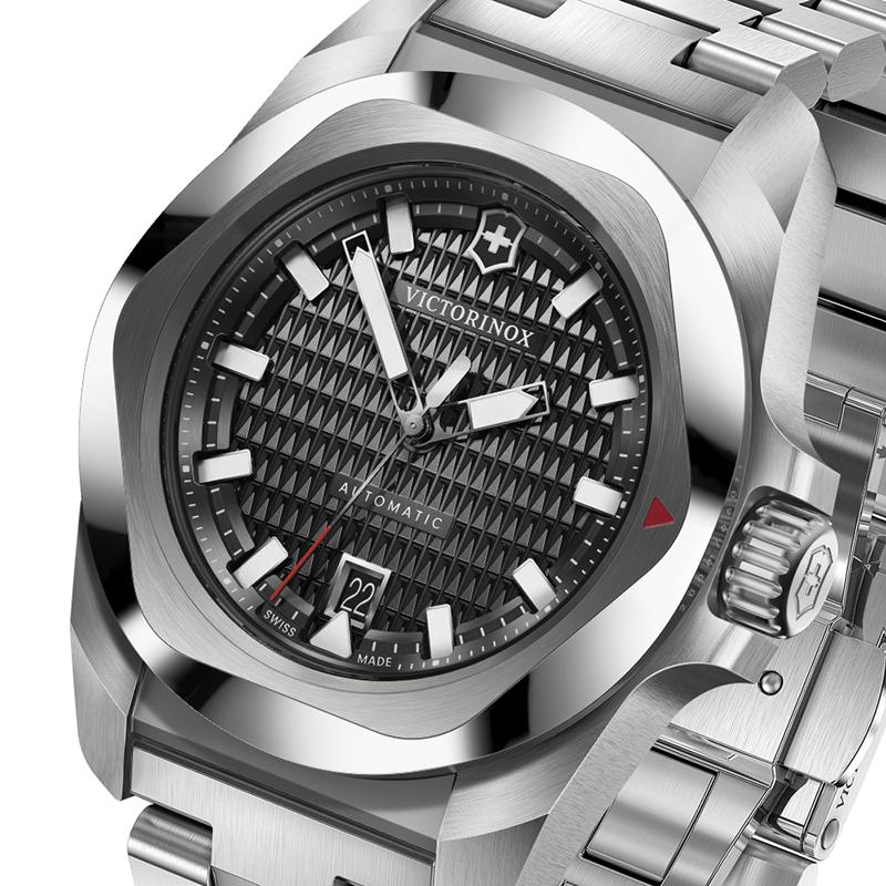 オリジナルCAPプレゼント ビクトリノックス 時計 VICTORINOX 公式 イノックス オートマティック ステンレススチール ブラック 正規品 5年保証 腕時計の画像