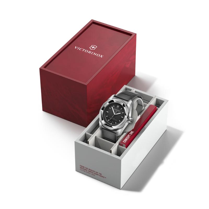 オリジナルCAPプレゼント ビクトリノックス VICTORINOX 公式 コンセプトワン ソーラー ブラック ラバー 正規品 5年保証 時計 腕時計 メンズ レディース 防水の画像