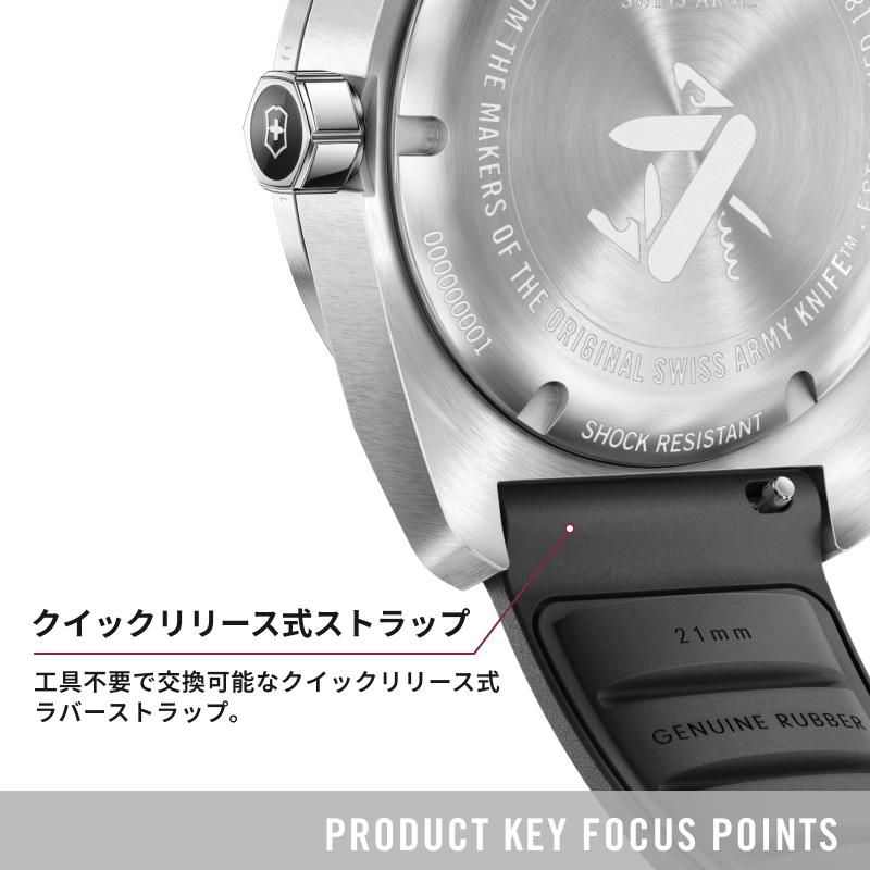 オリジナルCAPプレゼント ビクトリノックス VICTORINOX 公式 コンセプトワン ソーラー ブラック ラバー 正規品 5年保証 時計 腕時計 メンズ レディース 防水の画像