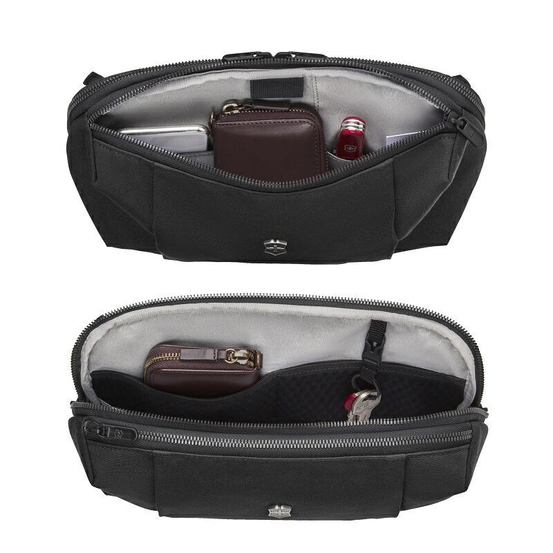 公式 ビクトリノックス VICTORINOX デラックスベルトバッグ(ブラック ライフスタイルアクセサリー 約4L 607124 日本正規品 ショルダーバック ボディバッ|victorinox|05