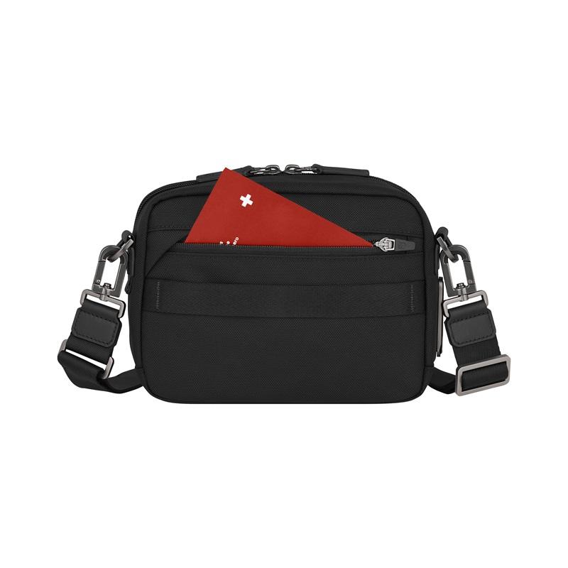ビクトリノックス VICTORINOX 公式 ミシック コンパクトクロスボディバッグ ブラック 正規品 ショルダーバッグ 斜めがけバッグ メンズの画像