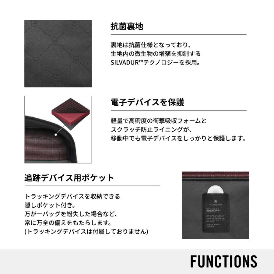 ビクトリノックス VICTORINOX 公式 ミシック クロスボディバッグ ブラック 正規品 ショルダーバッグ 縦型 斜めがけバッグ メンズ 小さめ_3