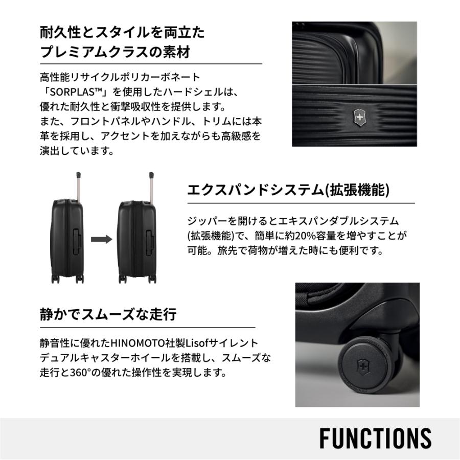 ビクトリノックス VICTORINOX 公式 ミシック グローバルキャリーオン 41-49L ブラック 正規品 キャリーケース Sサイズの画像