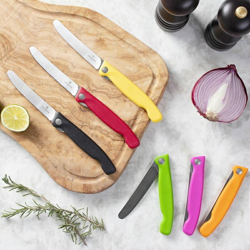 7本セット 波刃テーブルナイフ 緑ハンド 7本セット 波刃テーブルナイフ