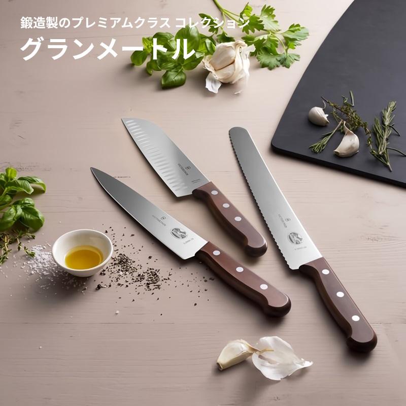 ビクトリノックス VICTORINOX 公式 グランメートル ステーキナイフ ブレード12cm ウッド  Grand Maitre 7.7200.12G 日本正規品 保証付  包丁 肉 小型 キ｜victorinox｜04