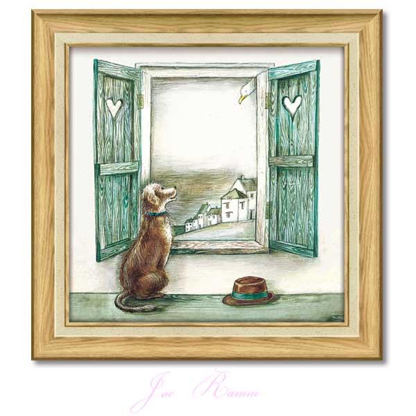 絵画 ジョー ラム「ミュージカル チェア」 額入り 壁に飾る かわいい