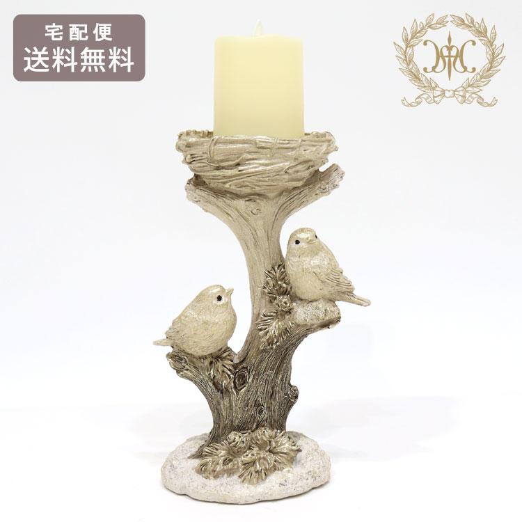バードネスト ティーライト キャンドルホルダーR&LEDボーティブ